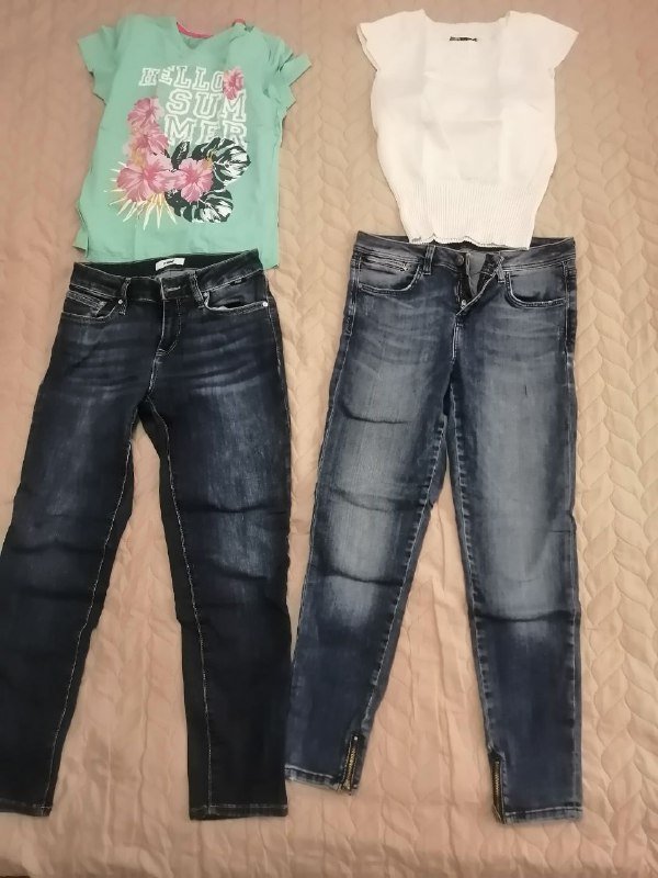Джинсы, брюки, лосины, футболки, платья, юбки, топы, комбинации размер S