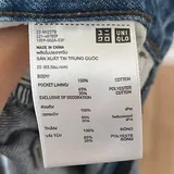 Голубые прямые джинсы UNIQLO женские 3