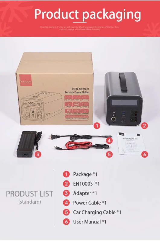 Портативная электростанция Yoobao EN1000S 1100 Вт 8