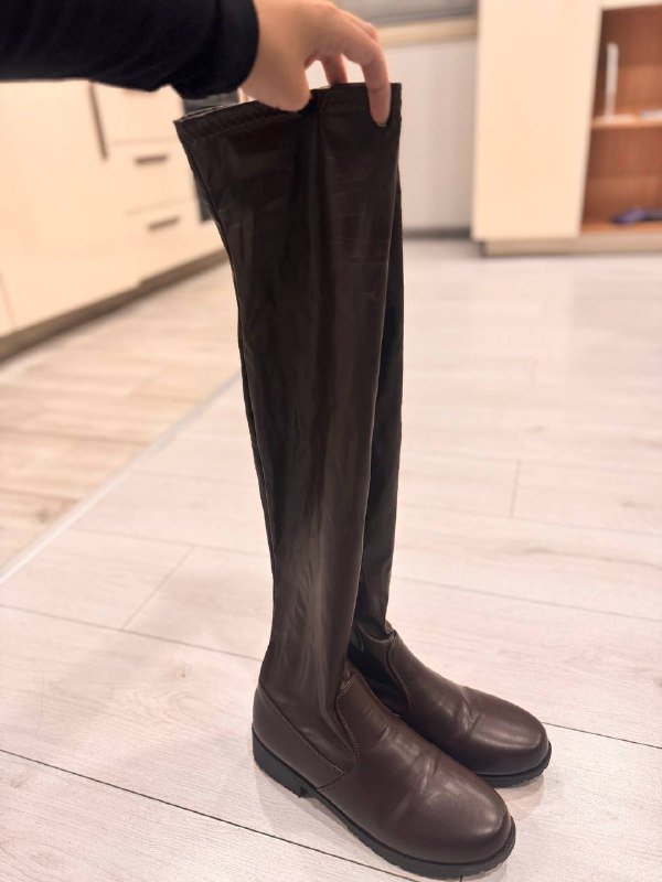 сапоги ботфорты шоколадные 42 размер