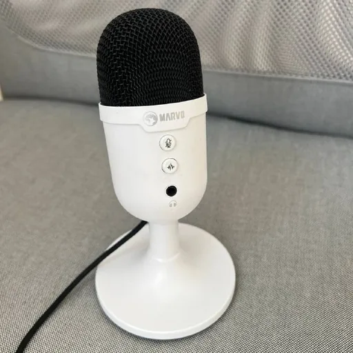 микрофон Marvo MIC-06 WH USB с RGB подсветкой
