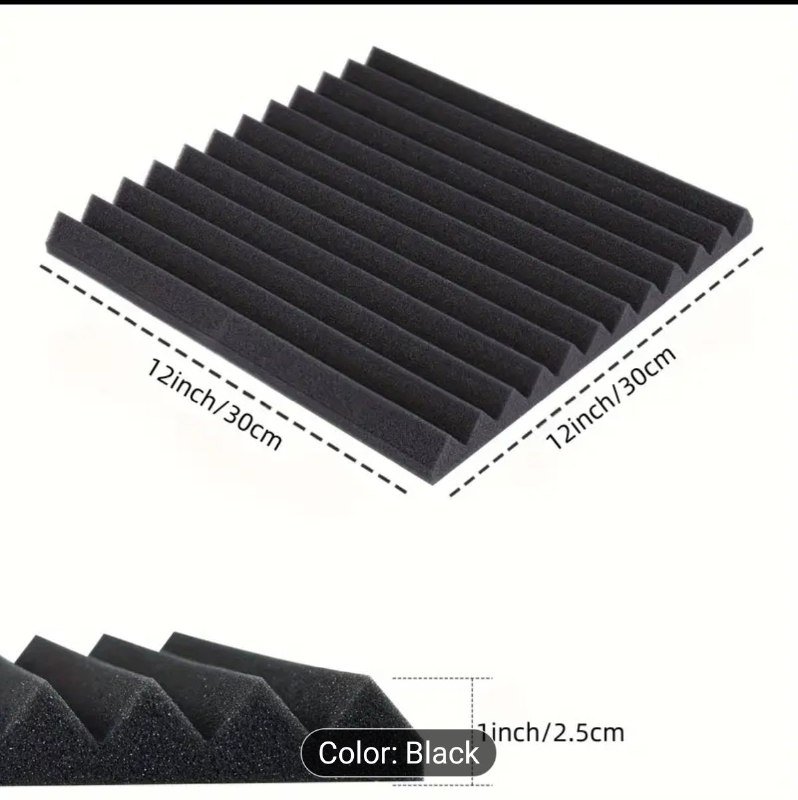 Звукоизоляционные паралоновые панели 30х30 см, 24 шт.