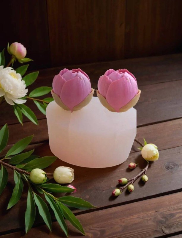 Молды силиконовые для творчества, цветы, бутоны, листья 4