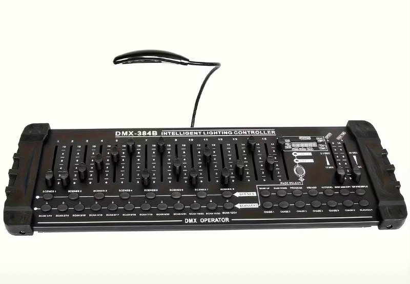 DMX пульт классический 384B с MIDI и DMX IN/OUT