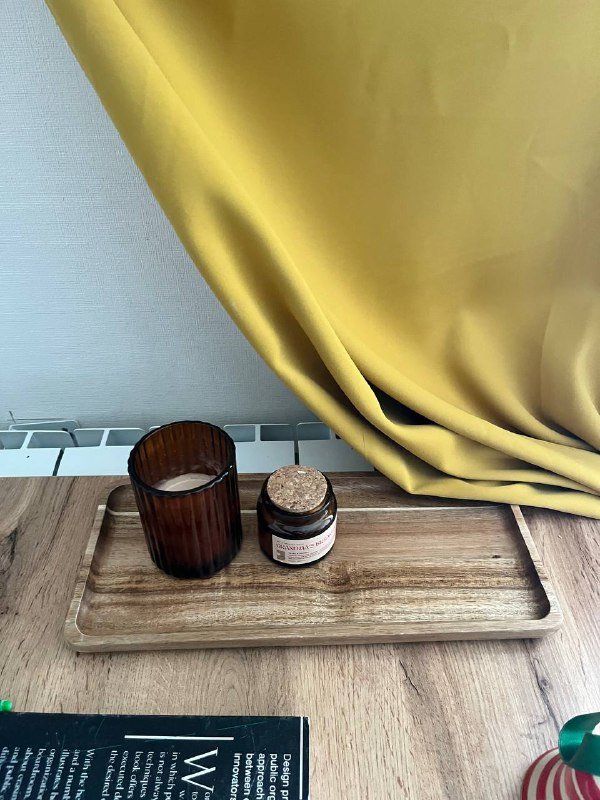 Деревянная доска для сервировки, Металлический поднос