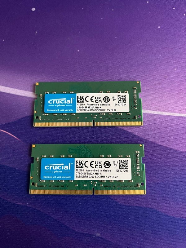 ОЗУ 16GB DDR4 3200, 2 плашки по 8GB