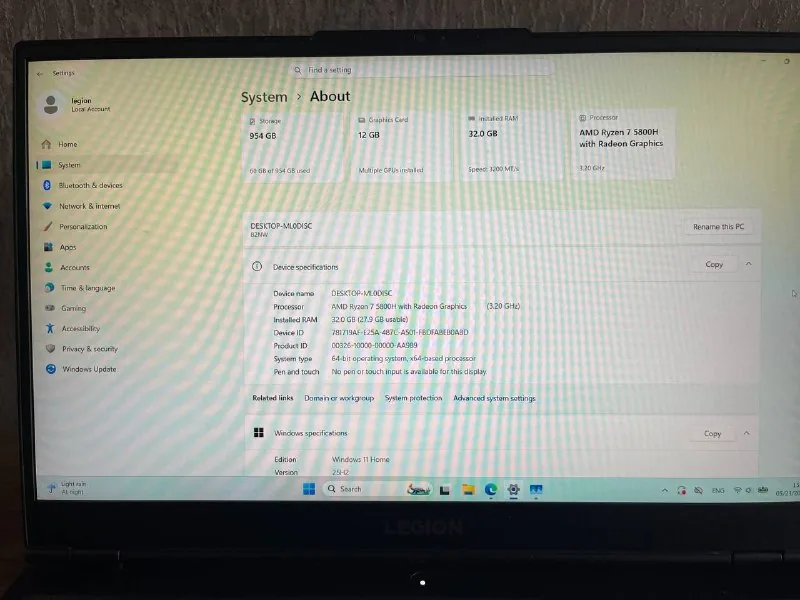 Lenovo Legion 5 игровой ноутбук 1