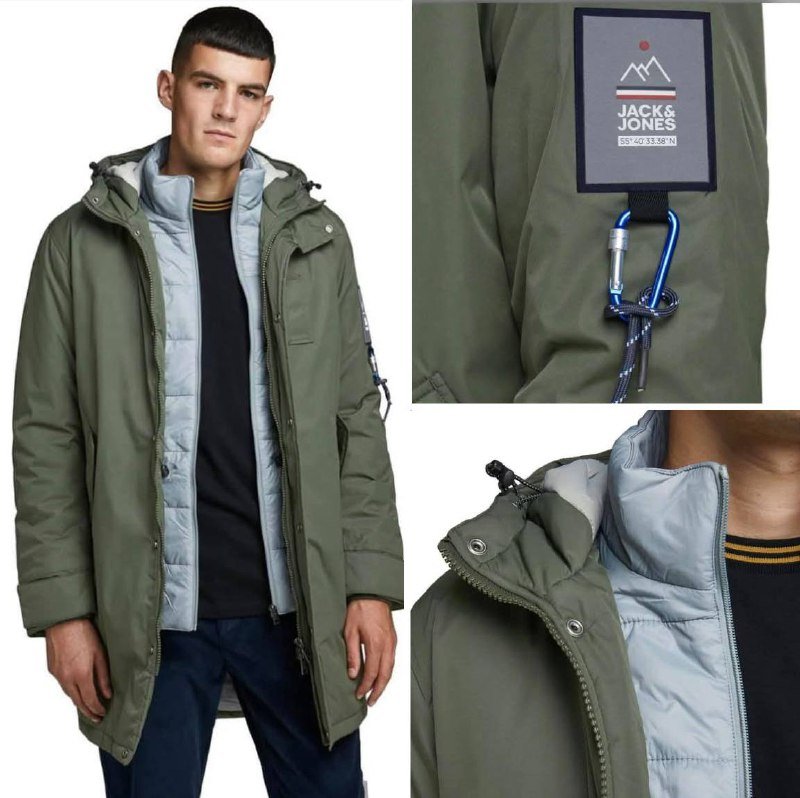 Парка теплая мужская куртка Jack & Jones размер L 6