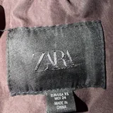 Коричневая кожаная куртка Zara 2