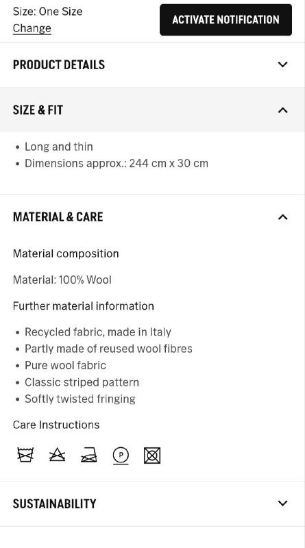 Шарф Marc O'Polo из шерсти новый 4