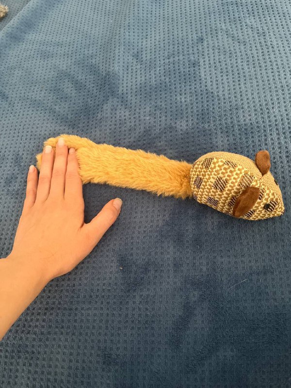 Натуральные кроличьи хвостики, мышка игрушка