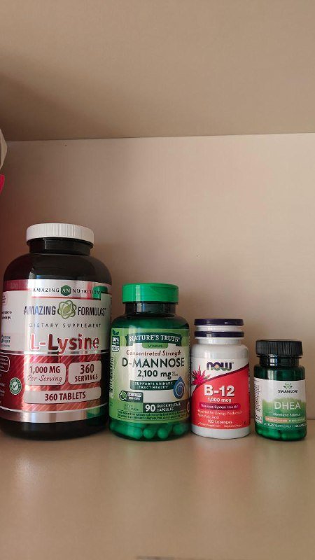 Бады и витамины L-Lysine, D-Mannose, Витамин B-12, DHEA