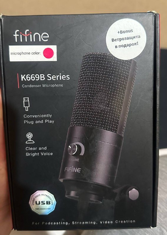 Микрофон fifine K669R USB для стримов и подкастов 3
