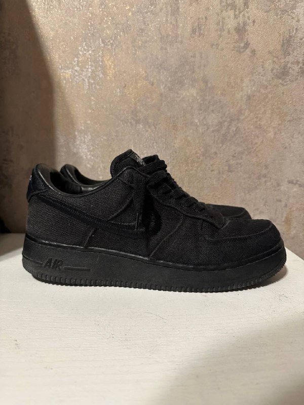 Черные Nike stussy Air Force кроссовки 9,5us/43eu 4