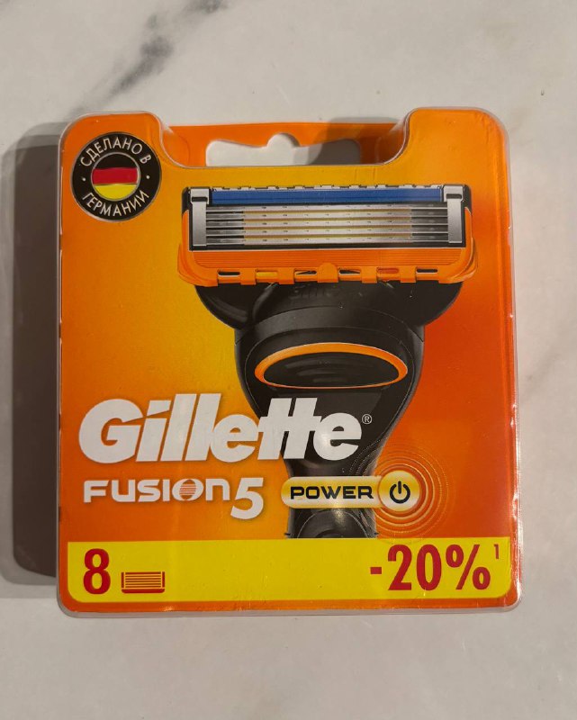 Сменные кассеты Gillette fusion 5 power (8 шт.)