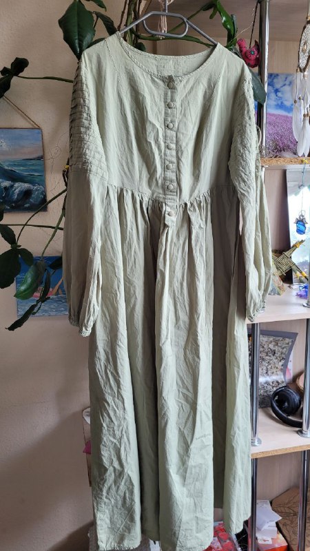 Платье в этническом стиле из хлопка 3