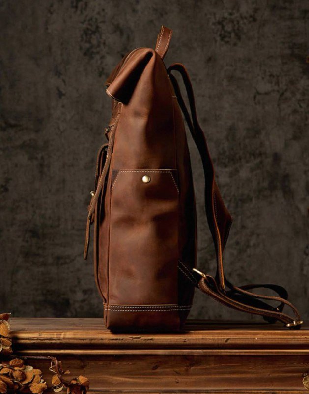 Кожаный винтажный рюкзак 2