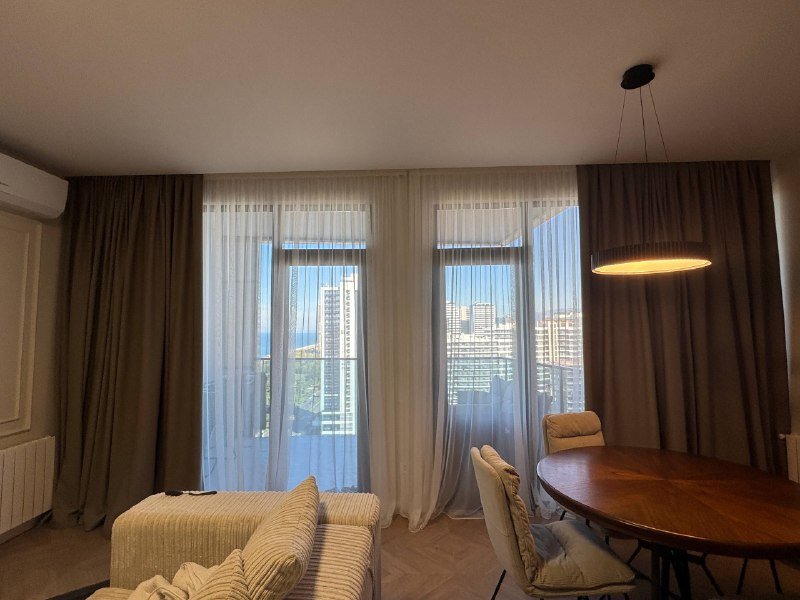 Шторы блэкаут из премиум ткани, бежевые