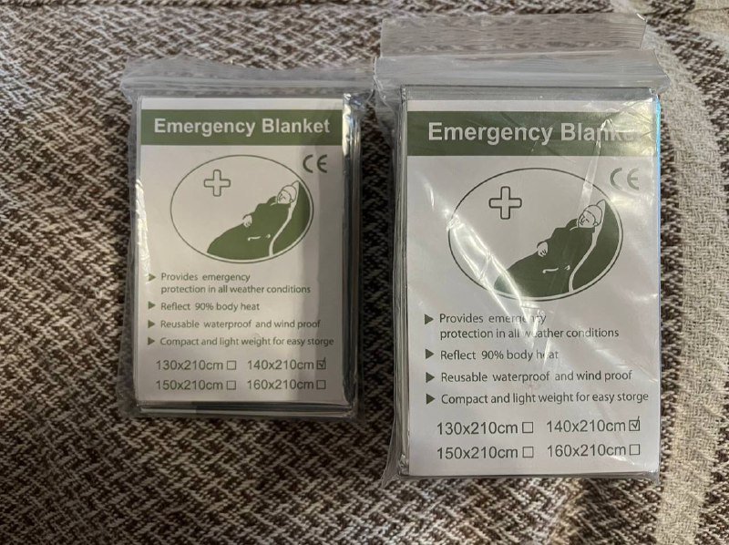 Термоодеяло туристическое 140x210 5 шт
