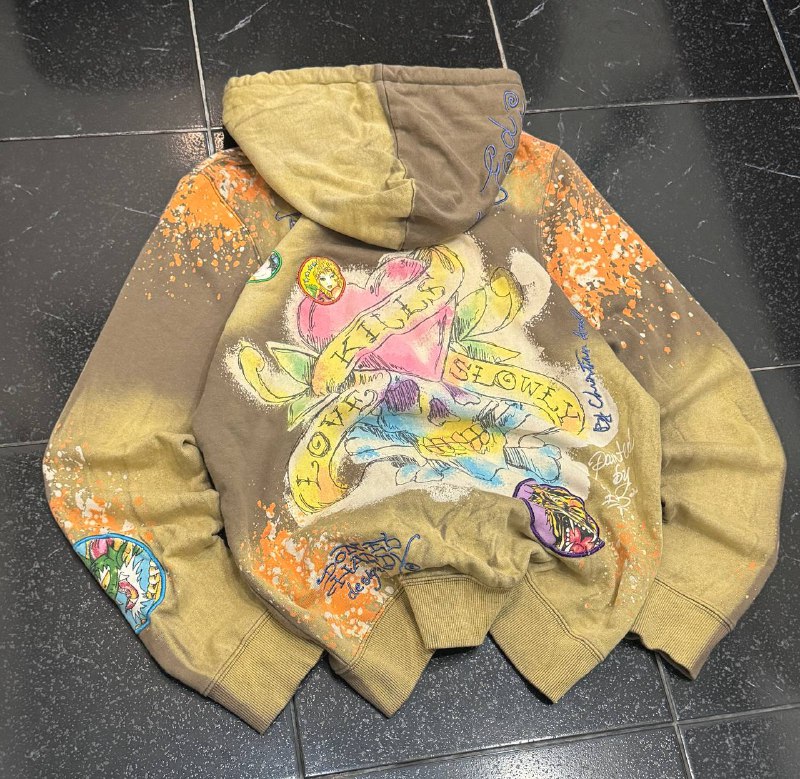 Оригинальная винтажная мужская куртка Ed Hardy размер L 8