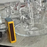 Стеклянные чашечки с блюдцами 1