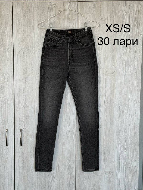 Кожаная куртка, джинсовая куртка, топ, рубашка, джинсы 2 пары 6