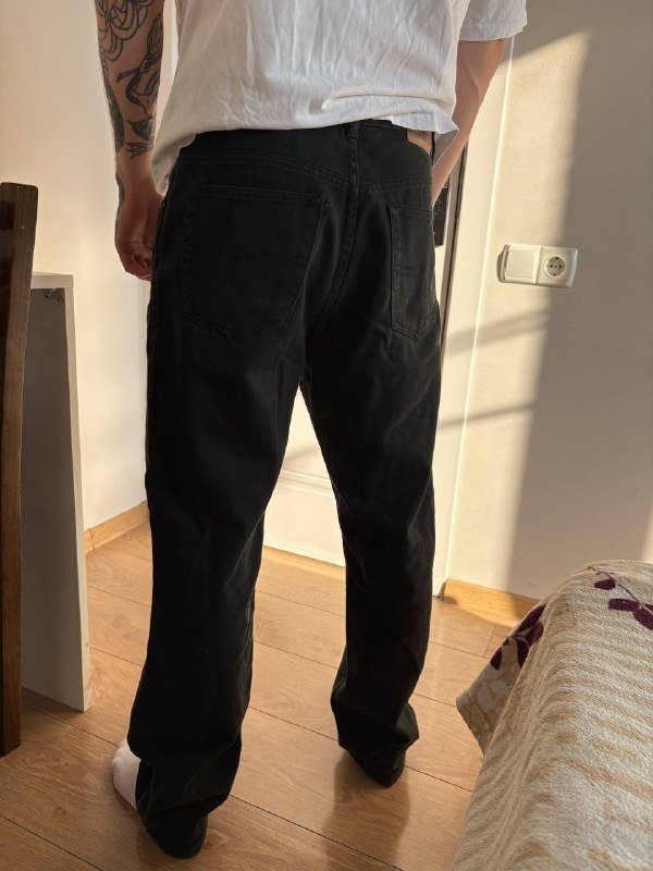 Черные джинсы, синие джинсы с необработанным краем 2