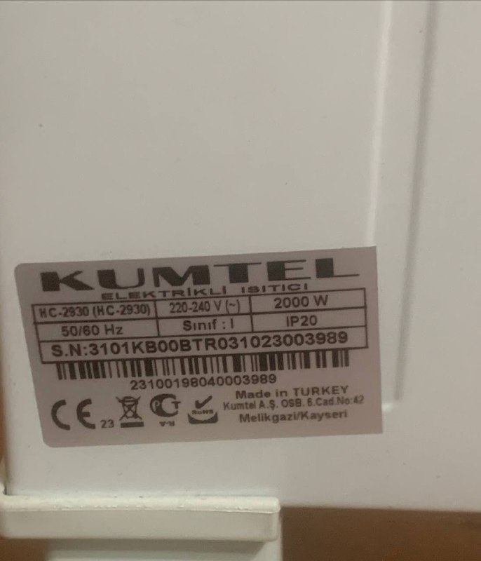 Kumtel конвектор электрический 2000 w 2