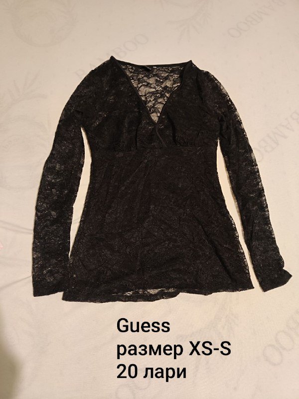 Черная кружевная блузка, красная юбка, красное платье XS-S