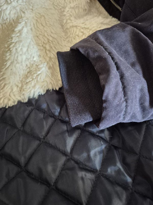 Парка H&M на девочку 6-8 лет темно-синяя утепленная 4