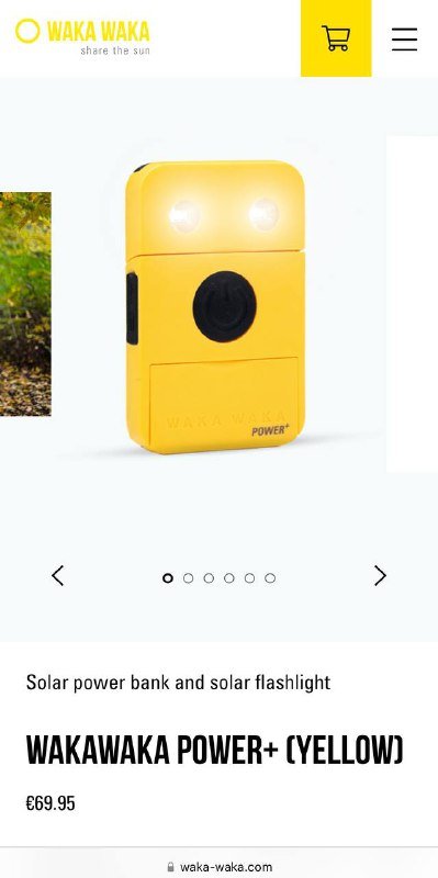 Powerbank Wakawaka Power+ с солнечными батареями и фонарем 6