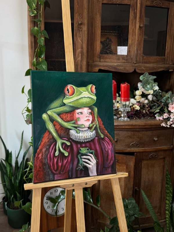 Картины с лягушками 3