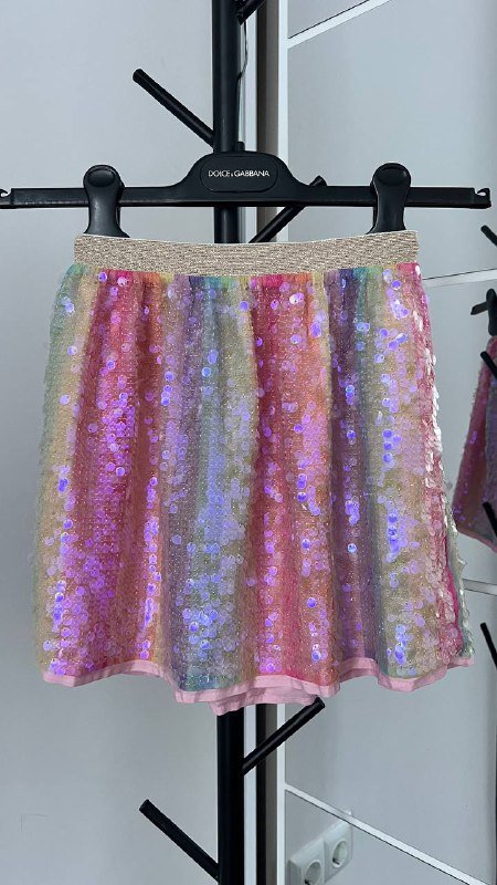 Платье с пайетками, Юбка радуга 4