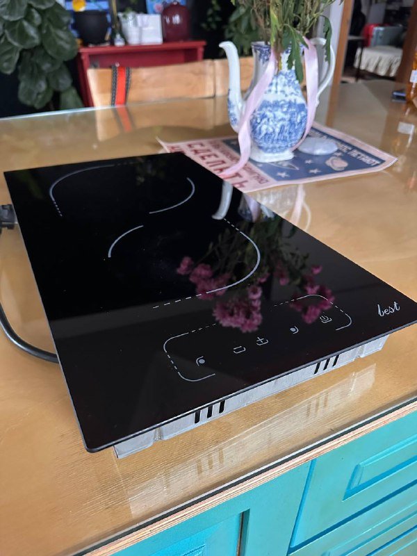 Электрическая кухонная плита двухконфорочная 2