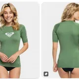 Женские рашгарды Roxy Whole Hearted, зелёный, сиреневый 2