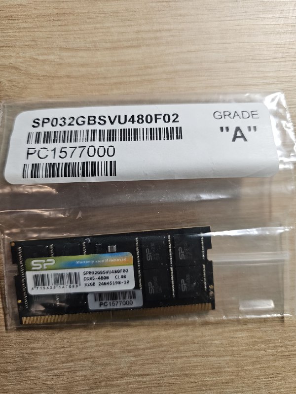Ноутбук Dell Latitude 3410, планка памяти SP Silicon Power 32GB DDR5 5