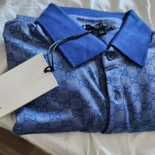Поло Gucci синего цвета