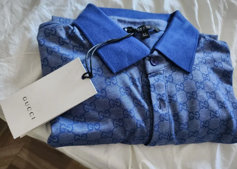 Поло Gucci синего цвета