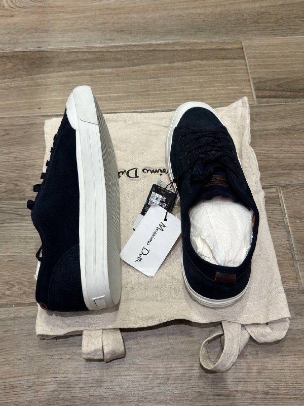 Кеды Massimo Dutti синие нубук замша мужские 5
