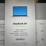 MacBook Air M4 15" 16GB/256GB 2