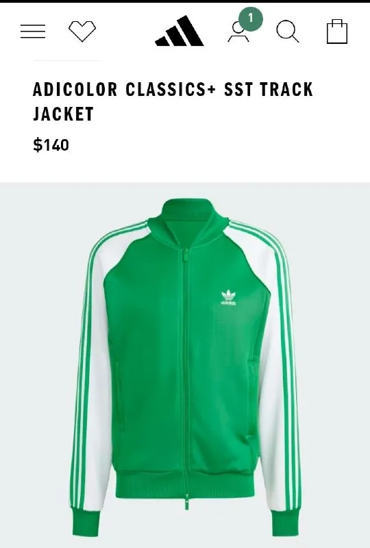 ADICOLOR CLASSICS тренировочная куртка Adidas зеленая 1