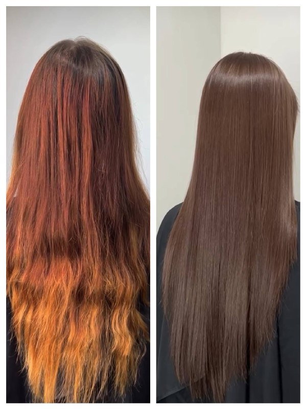 Окрашивание волос в один тон, мелирование, тотал блонд 2