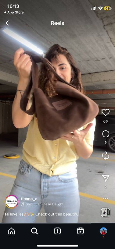 Замшевая сумка шоколадного цвета 7