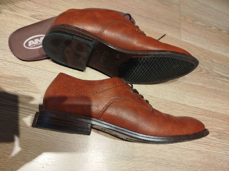 Коричневые кожаные туфли мужские размер 43 4