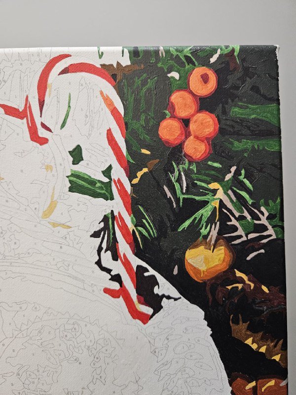 Новогодняя картина по номерам 2