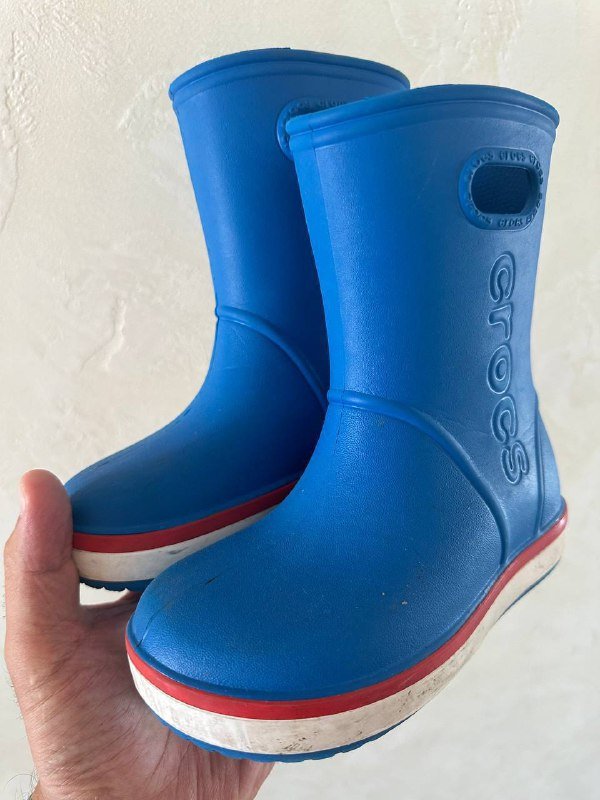 Резиновые сапоги Crocs синие, размер С11