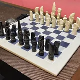 Каменные шахматы ручной работы 2