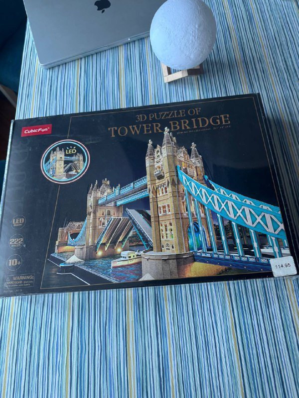 Деревянный конструктор Notre Dame, Tower Bridge с подсветкой 2