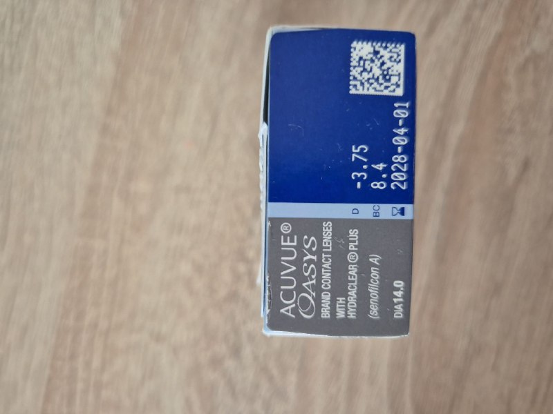 Линзы Acuvue Oasis 2-недельные 3,75 радиус 8,4 2