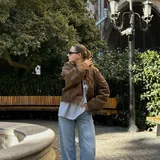 Коричневый бомбер Zara 4